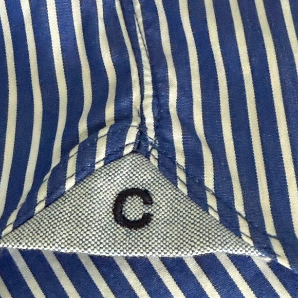 Daniel Cremieux Blue Dress Shirt with Pinstripes - Picture 6 of 8